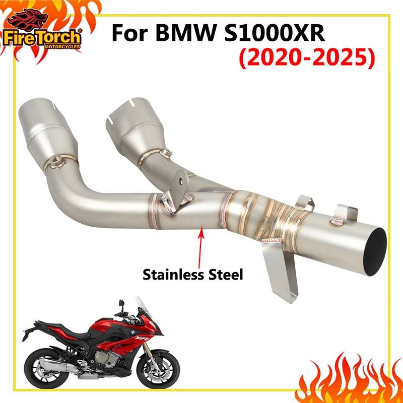 Motorcycle Exhaust Systems Middle Link Pipe Escape Connect Original Muffler Slip On For BMW S1000XR S1000 XR 2020 - 2024 2025
