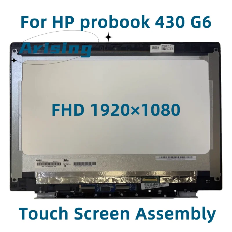 Replacement L79435-001 for HP probook 430 G6 LCD LED Display Touch Screen Panel Glass Digitizer Assembly w/Bezel