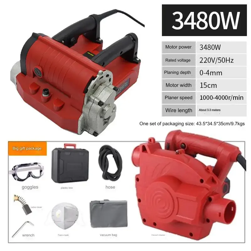 

Automatic Dust-Free Electric Wall Planer - Multi-Functional Wall Scraper, Grinder & Putty Spraying/Coating Tool