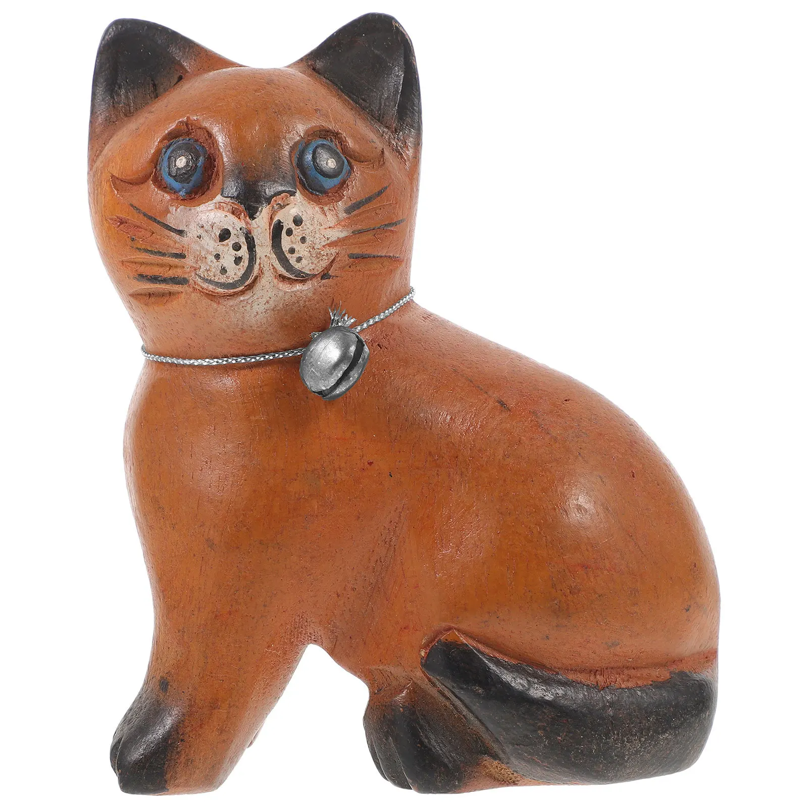 

Wood Carving Mini Wooden Kitten Statue For Home Decor Small Wooden Cat Statue Cat Decoration Ornament Wood Craft Figurines