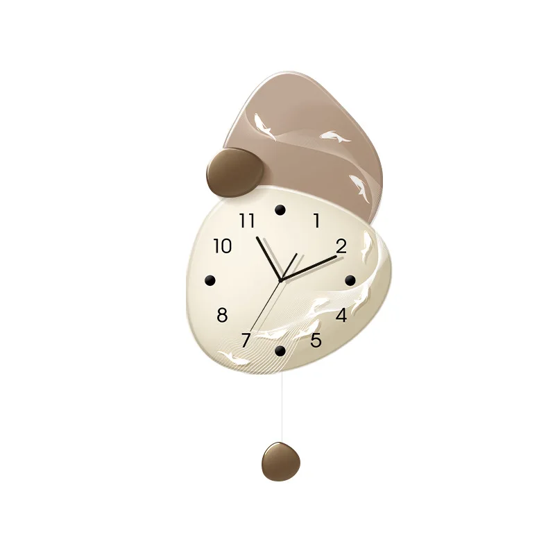 Time comes and goes Living room clock wall clock grille background creative decorative clock lamp painting dining