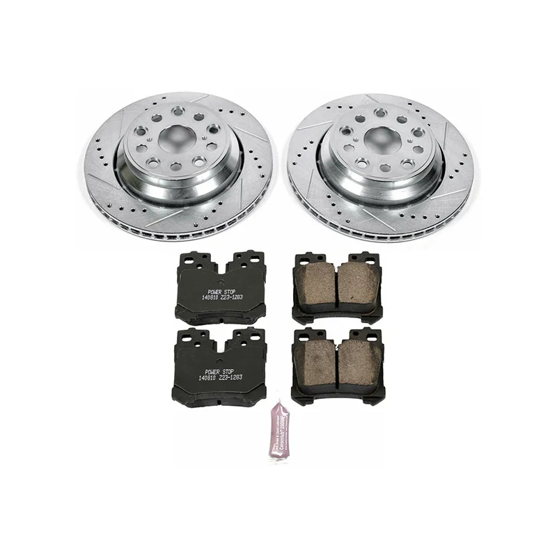 Power Stop U.S.top rated 4243150090 D1283 POWERSTOP Rear Brake Kit Pad and Disc Brake System Assembly K4689 for Lexus