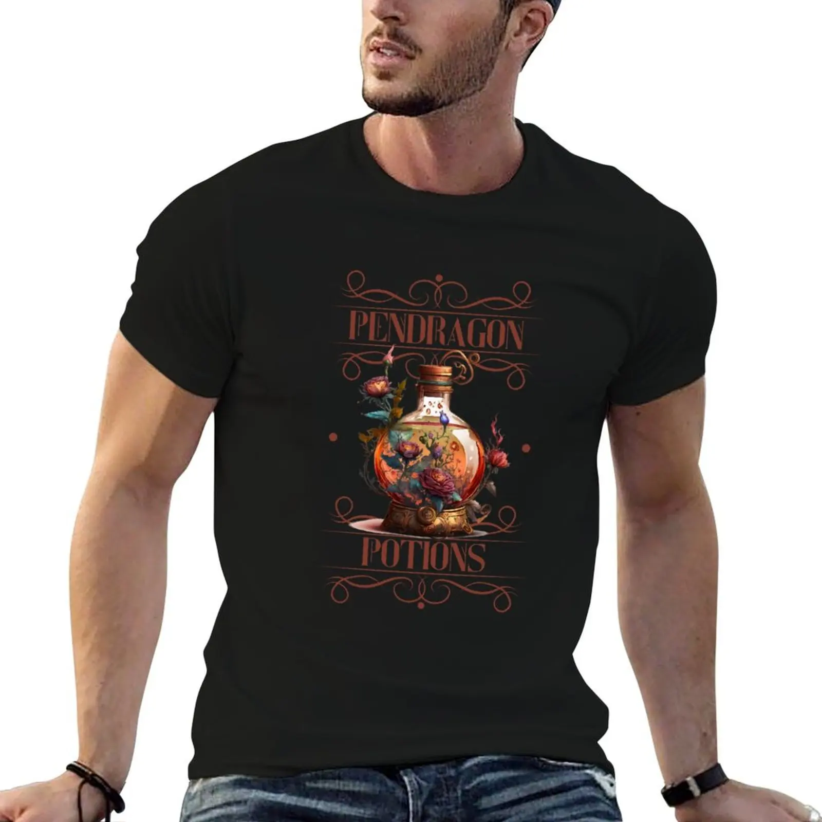 

Pendragon Potions T-Shirt man t shirts high quality luxury brand men t shirt cotton 100% T-Shirt