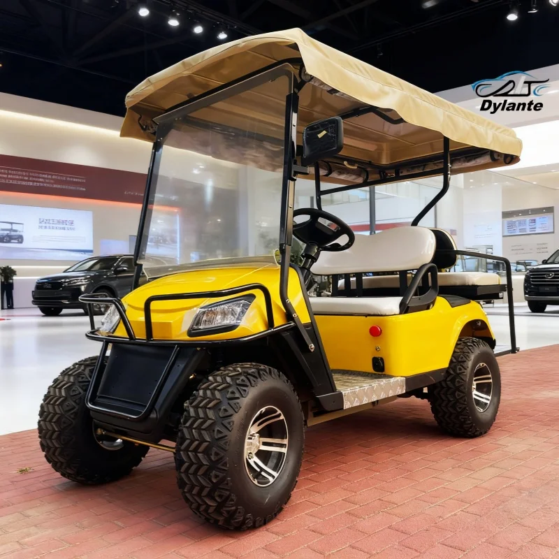 2025 تصميم ذكي عربة جولف كهربائية بطارية ليثيوم عربات التي تجرها الدواب سكوتر كهربائي 5KW 7KW نظام التيار المتناوب MacPherson تعليق