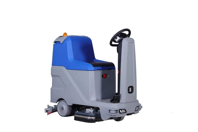 24V Electric Ride-On Floor Scrubber with Two Brushes New Condition Efficient Cleaning Tool