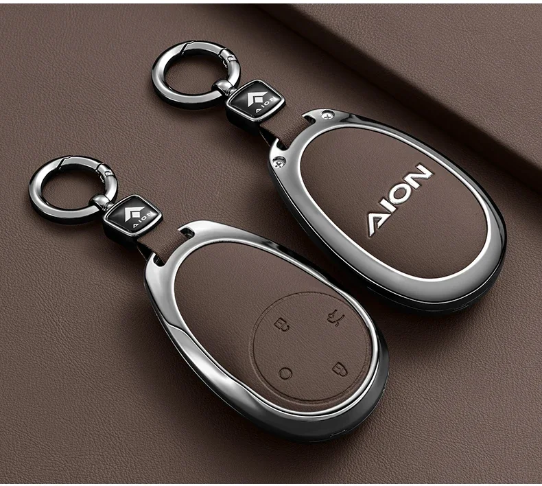 Auto-Zubehör Zinklegierung Leder Schlüsselhülle Halter Kette Für Gac AION PLU Trumpchi Aion V Y LX 2023 GE3 GA3S Tyrannosaurus – Detail 8
