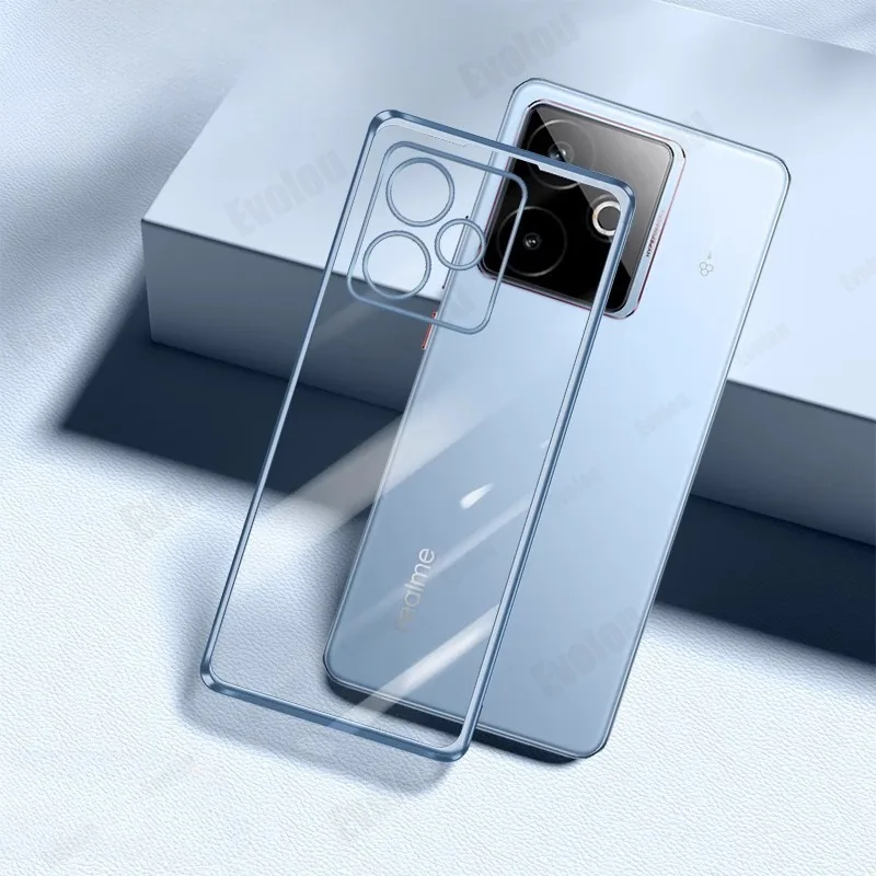 Ultra-thin Plating Silicone TPU Case For OPPO Realme GT 7 7T Electroplating Transparent Shockproof Cover For Realme GT 7 Pro