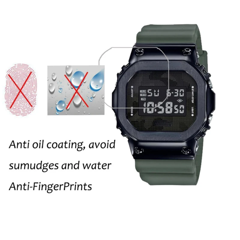 3Pcs PET Film For Casio G-Shock GBX-100 GX-56 DW-5600 GMW-B5000 GW-B5600 GM-5600 GWX-5600 Watch Screen Protection Film Not Glass