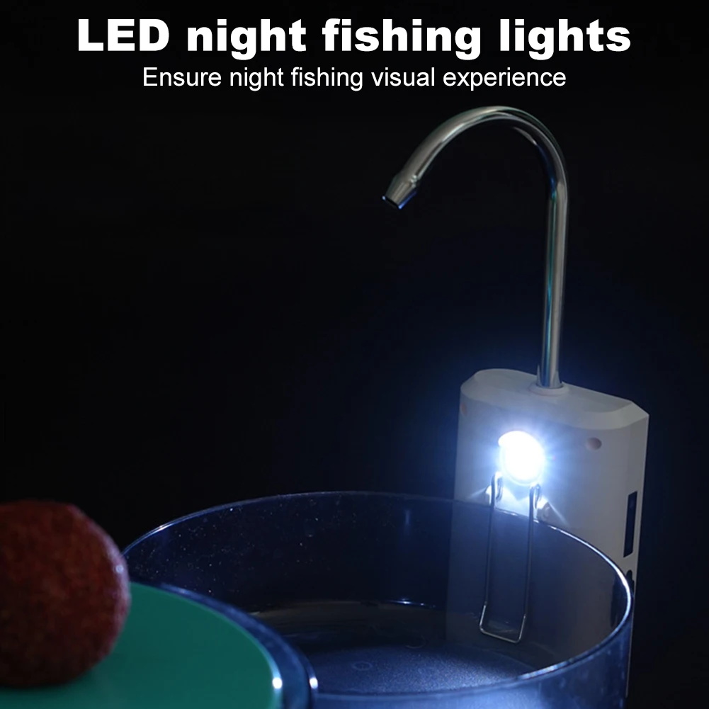 Pompe à oxygène de pêche à capteur intelligent avec lumière LED, pompe à air portable, distributeur d'eau, pompe d'oxygénation pour lac extérieur et rivière