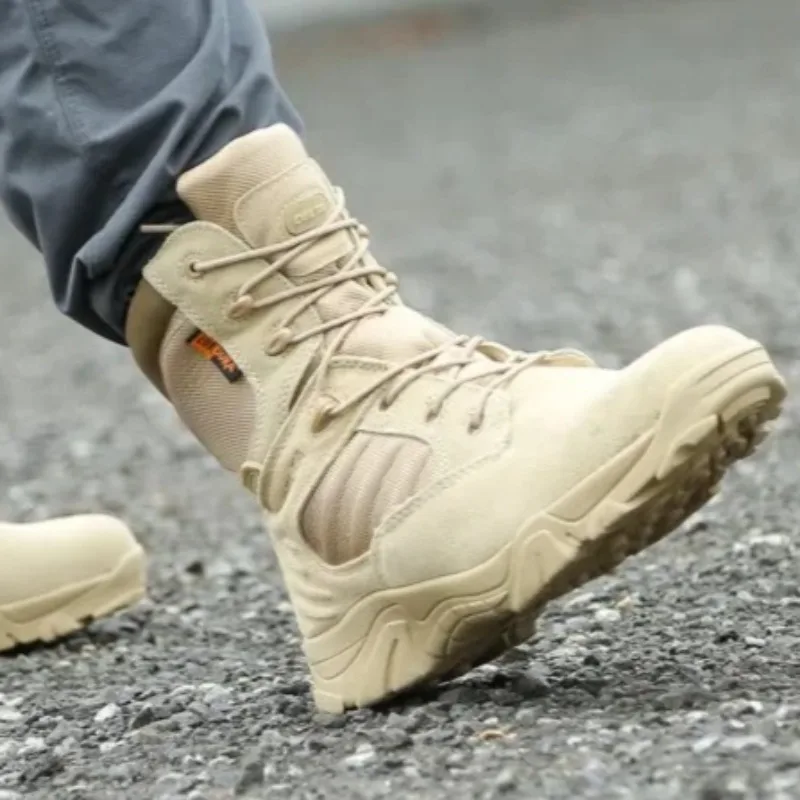

High Quality High Top Tactical Boots New Hiking Shoes Light Delta Combat Boots Special Force Outdoor Wear-resistant Desert Boots