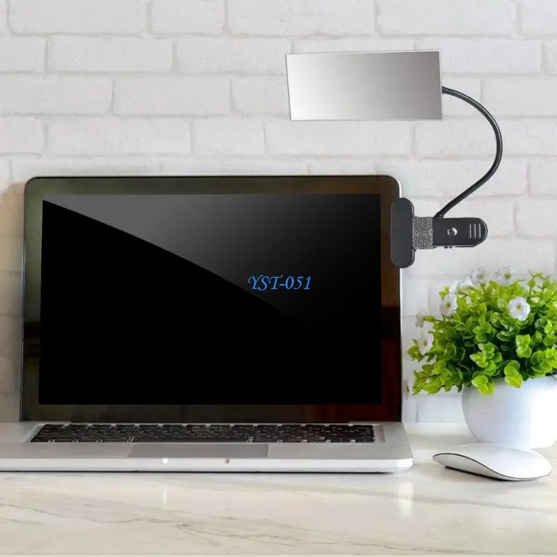 

E15a 360 градусов регулируемый прямоугольник/круглый зажим на зеркале Гибкое зеркало для макияжа для стола или безопасности и