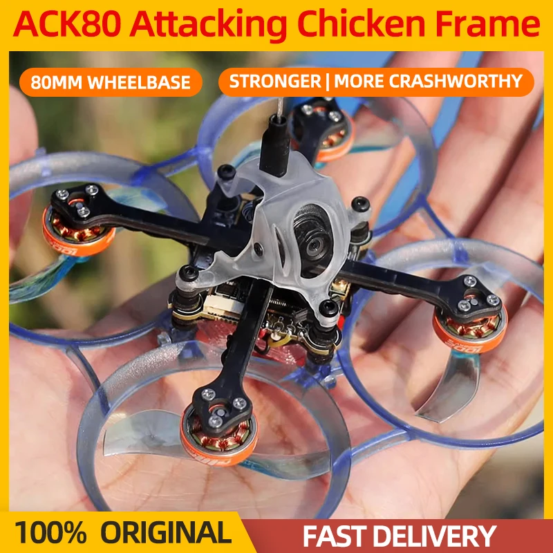 ACK80 Attacking Chicken 2S FPV Drone Frame KIT Transform Betafpv PavoPico Modify ACK75 For RC FPV Tiny Whoop Drone Quadcopter