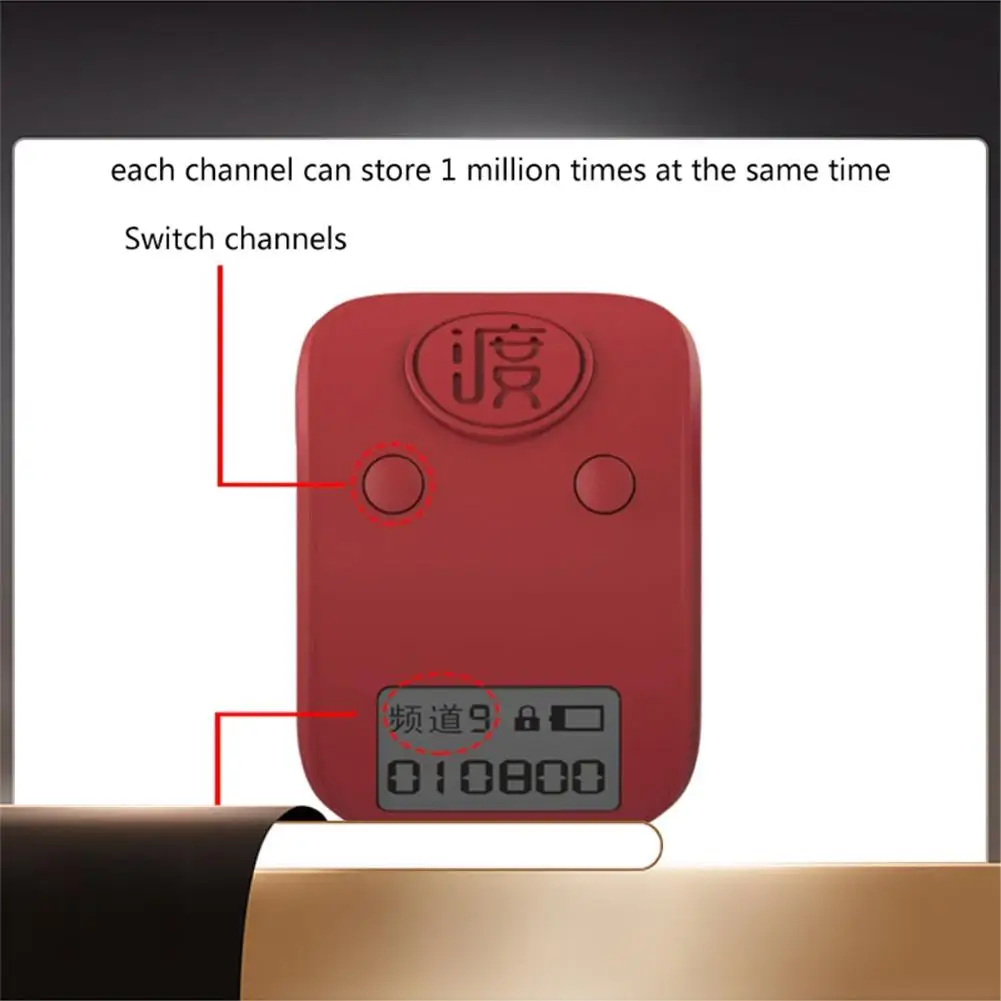 N35R-Mini Digital LCD Electronic Finger Ring Hand Tally Counter 6 Digit Rechargeable Counters Clicker