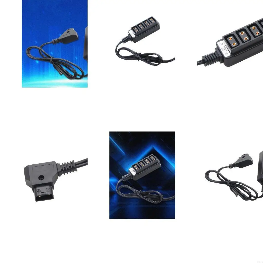 193A D Tap Male to 4 Port Dtap Female Splitter Cable for Anton V-Mount Camera Battery with Dtap Port Splitter Cable
