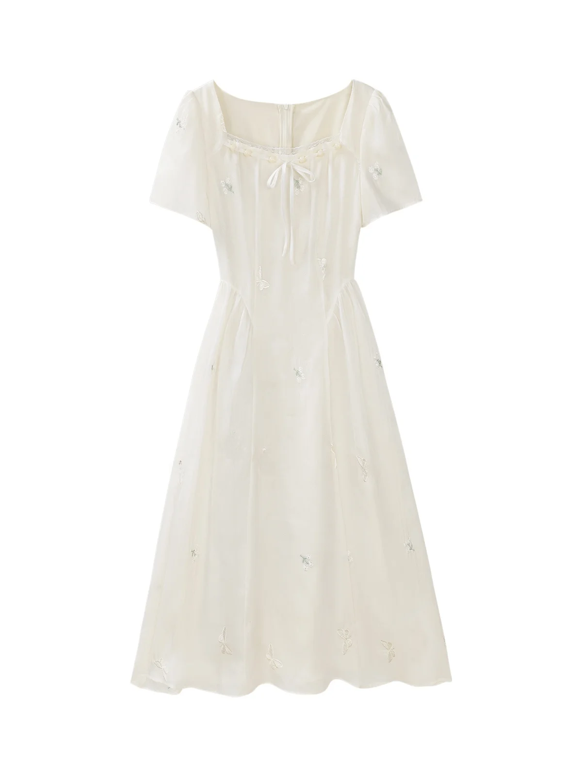 

Юбка А-силуэта Ele White Dr для женщин, с эффектом утончения талии, летняя новинка, мягкая и нежная, от Deer South Clear Face