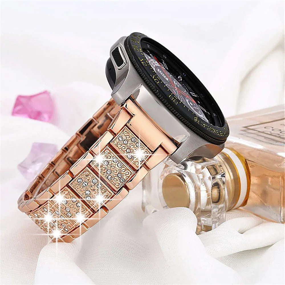 20/22mm Funkelndes Strass-Armband für Huawei Watch 4 GT 2 2e 3 4 5 5Pro Armband Samsung Galaxy Watch 4 5 6 7 Classic/Active