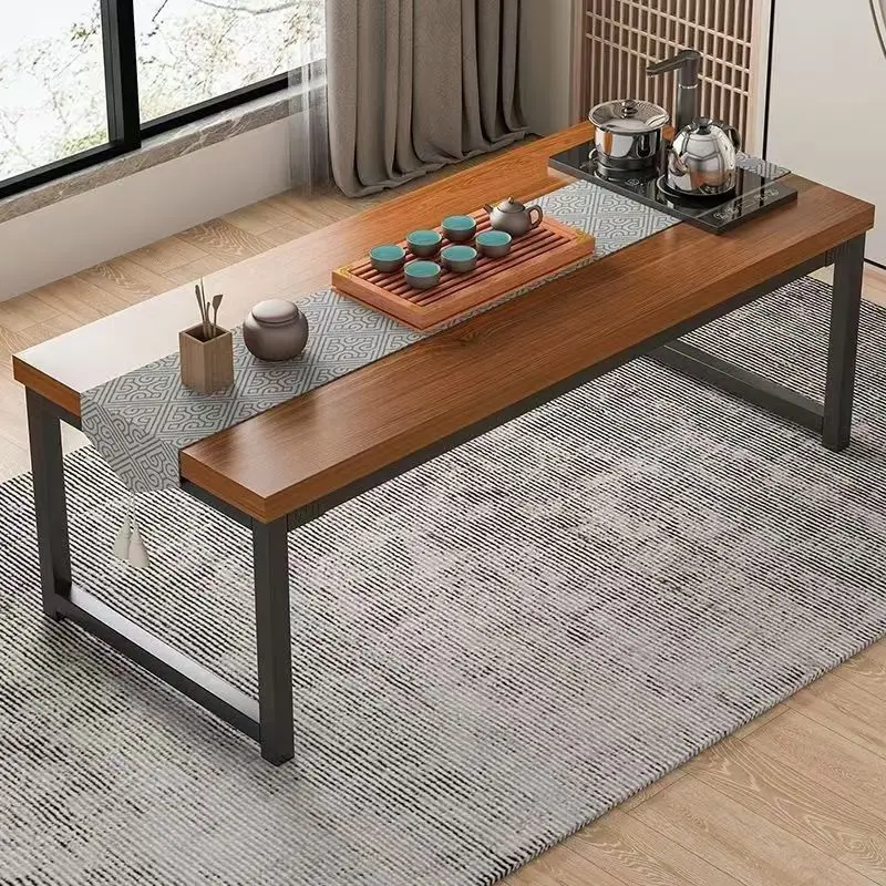 Household new Chinese rectangular dining table casual fast food restaurant tables and chairs modern dining table simple