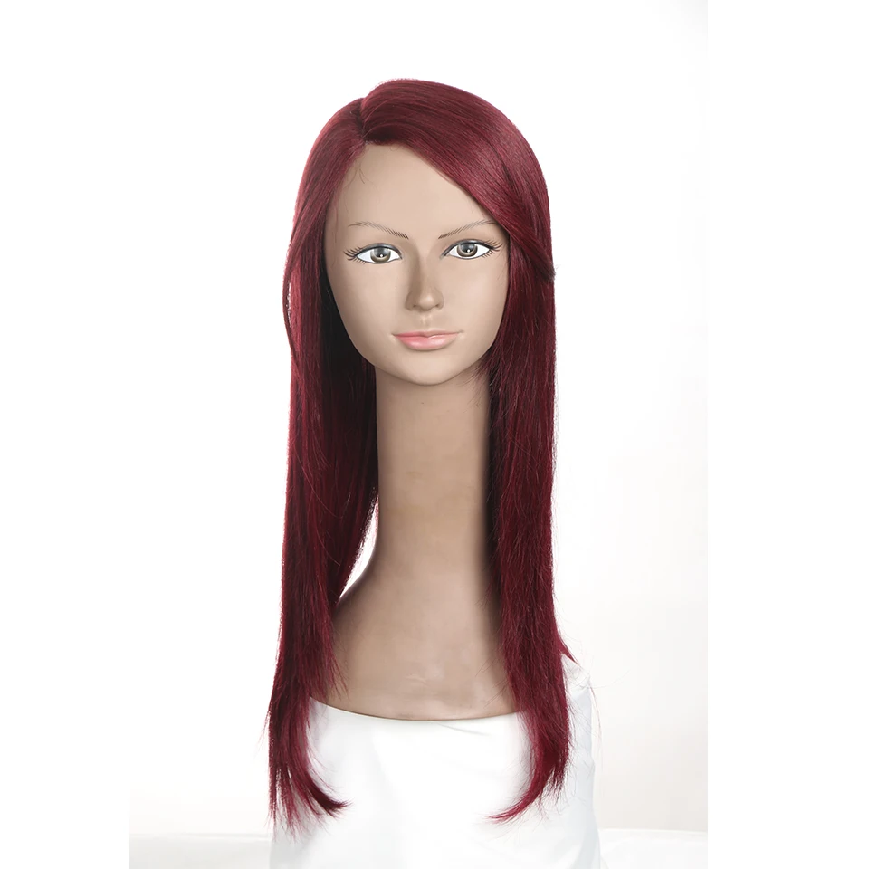 Schlanke Menschliche Haar Perücken Für Frauen Highlight Farbige Menschliches Haar Perücken Spitze Perücke Gerade Brasilianische Haar Perücken 24 Inch Lange perücke