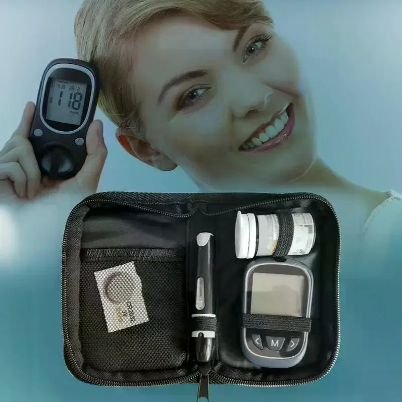 /YOV/Blood Glucose Meter Storage Bag Polyester Diabetes Organizer For Home And Travel Use