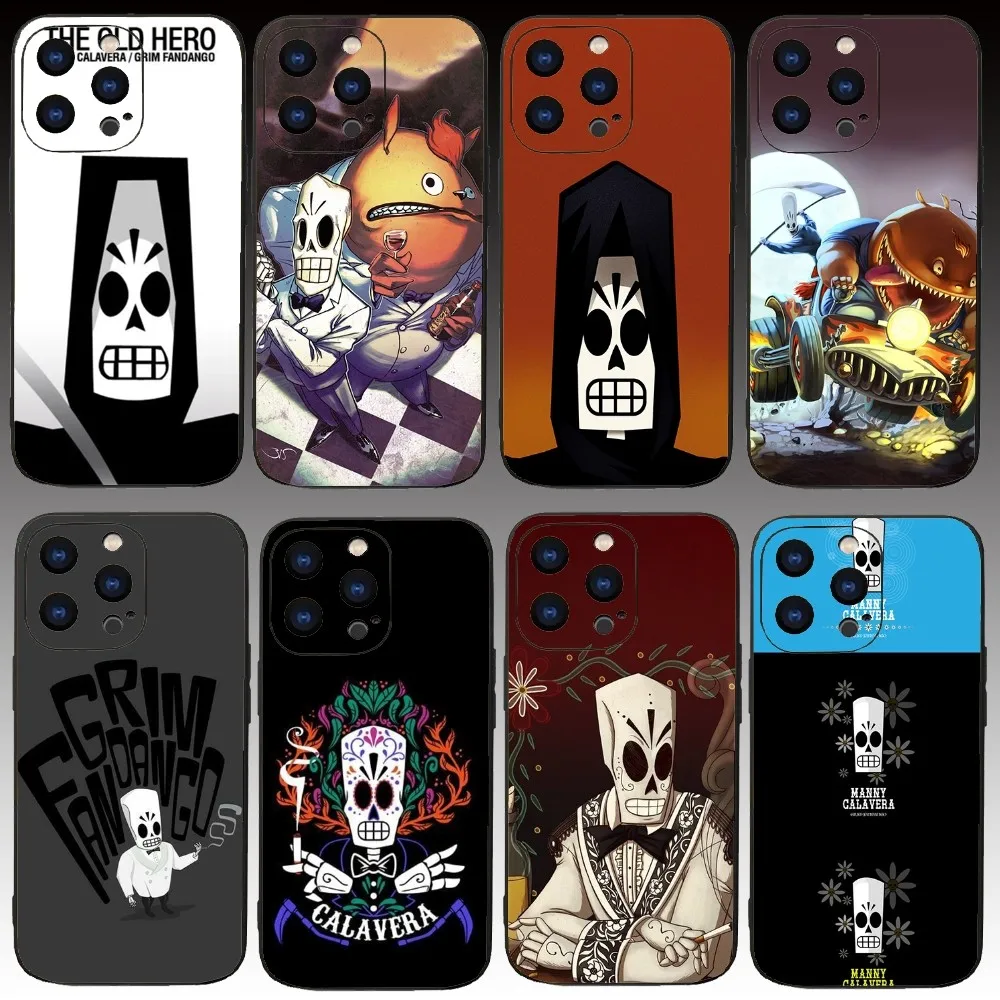 G-Grim Fandango Game Phone Case For Iphone 15 11 13 14 Pro Max 7 8 Plus X Xr Xs Max Se2020 12mini Cover Case