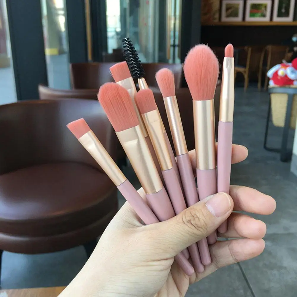 

8Pcs Beauty Makeup Brushes Set Eyeshadow Brush Eyebrow Contour Eyeliner Brush Women Eyes Cosmetic Blending Detail Make Up Tools