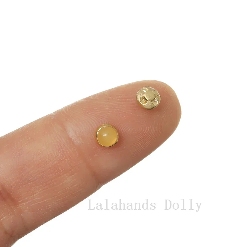 10pcs/20pcs/50pcs 4mm Mini Doll Buttons Cute Tiny Pearl Buckle Doll Belt Buckle for DIY Doll Clothes Bag Shoes Decor Accessories