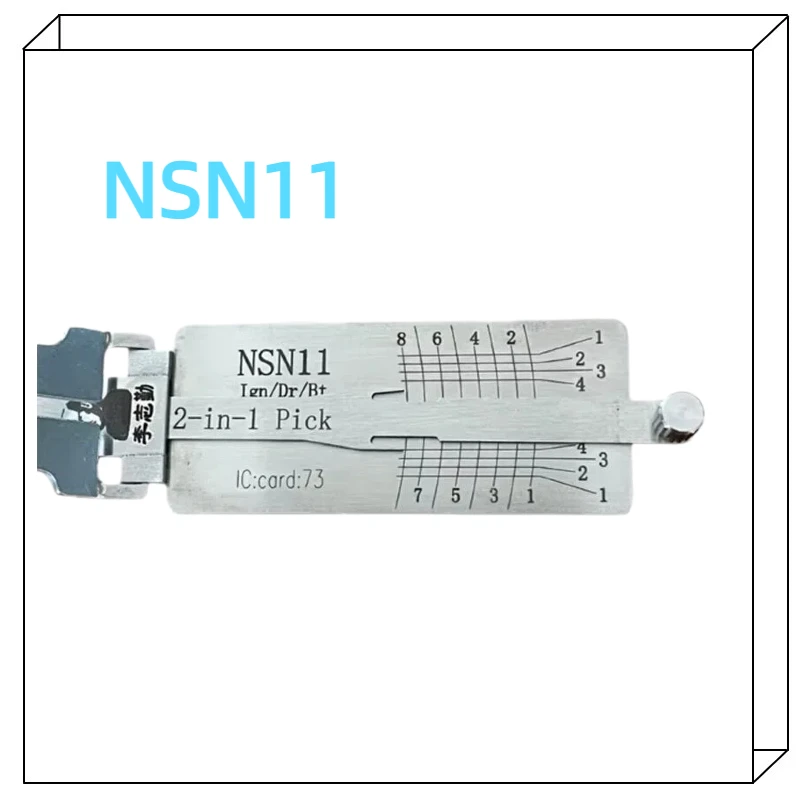 Lishi 2 in 1 Lock Pick NSN11 Ign/Dr/Bt Flat Milling Tool for Nissan Car Door Ignition Decoder Locksmith Tool