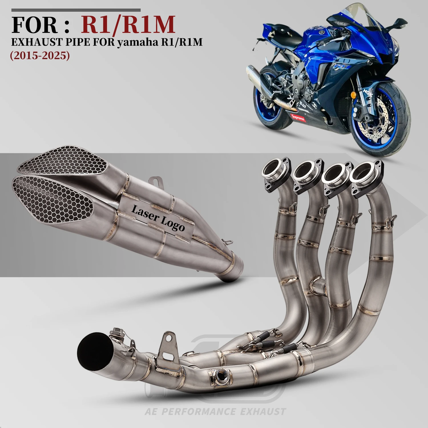 

Motorcycle Exhaust R1 R1M 2021 2022 2023 2024 2025 Full System Titanium Alloy Muffler Racing Pipe DB Killer Slip On Loud NLKHANM