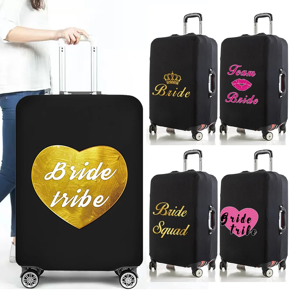 Luggage Covers Protector Bride Print Travel Luggage Thick Elastic Stretch Dust Covers for Travel Accessories Luggage Supplies