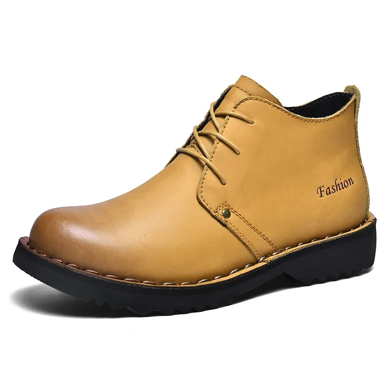 

Tooling Boots for Men Retro Leather Shoes Comfortable Platform Leisure Flats Classics Outdoor Leisure Men's Boots Zapatillas
