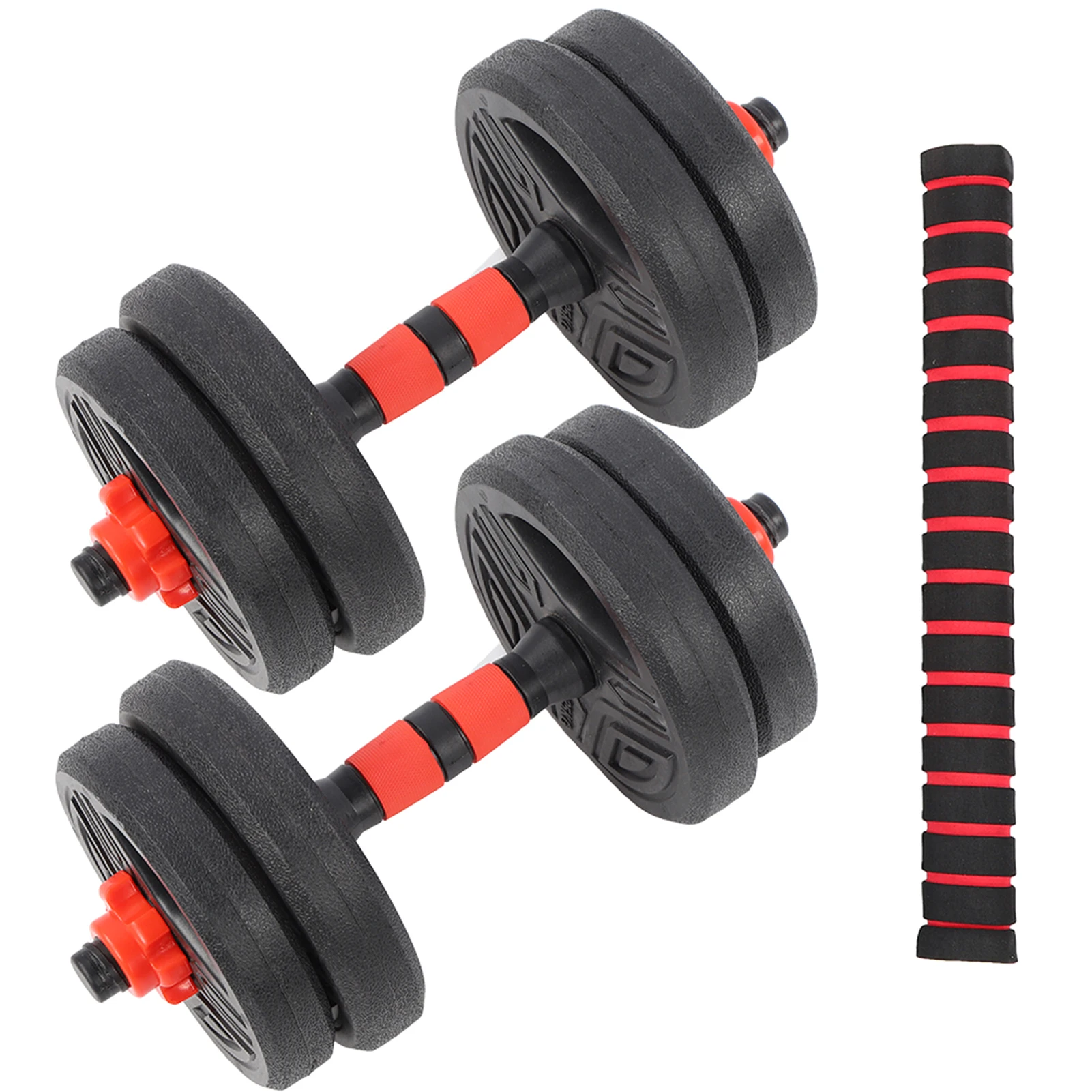 Mancuerna redondeada, mancuerna redondeada, equipo de ejercicio doméstico, juego de 10kg con varilla de conexión de 40cm