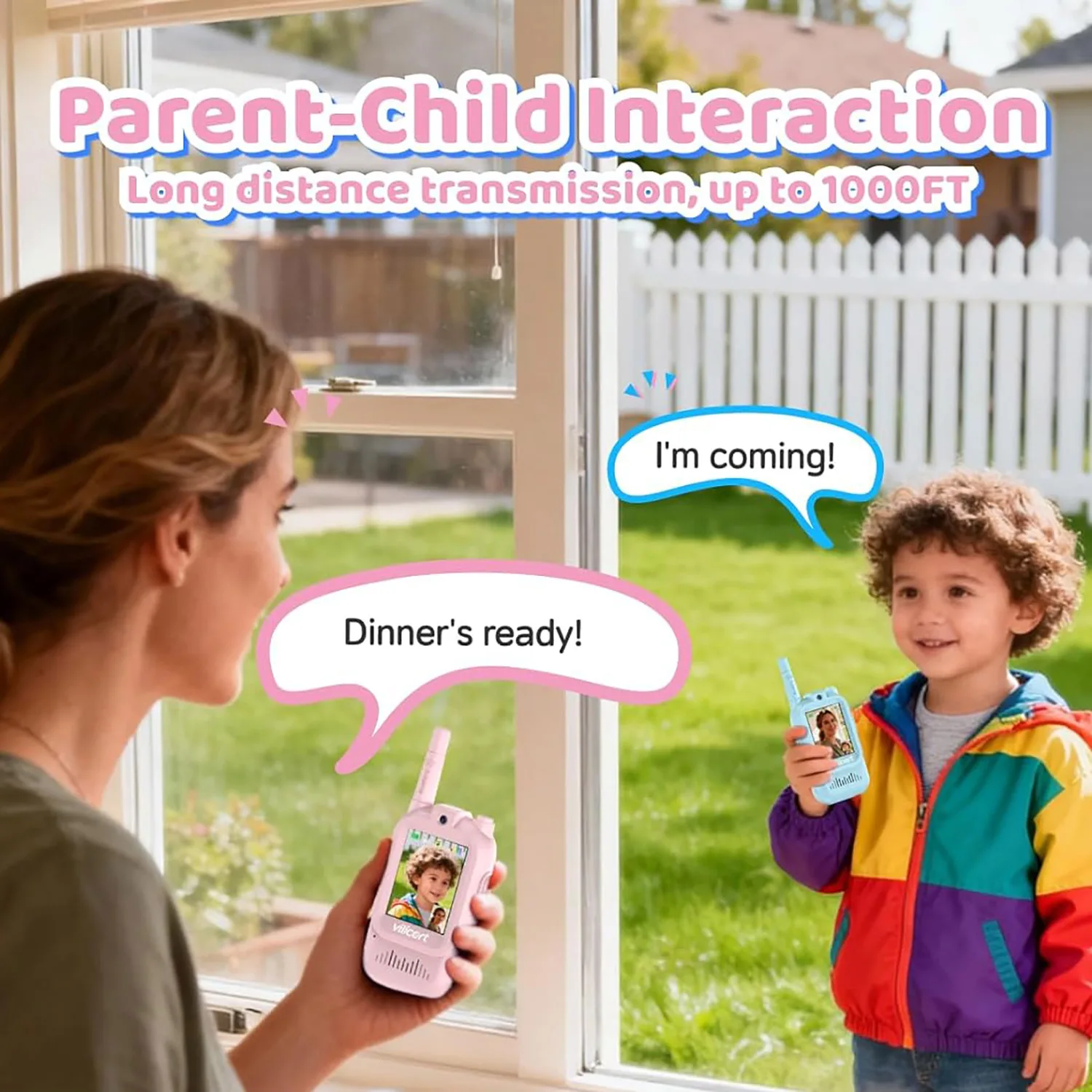 2 قطعة JK200 الاطفال فيديو إنترفون اسلكية تخاطب شاشة لطيف سهلة الاستخدام قابلة للشحن عيد الميلاد عيد ميلاد لطيف هام راديو للهدايا #5