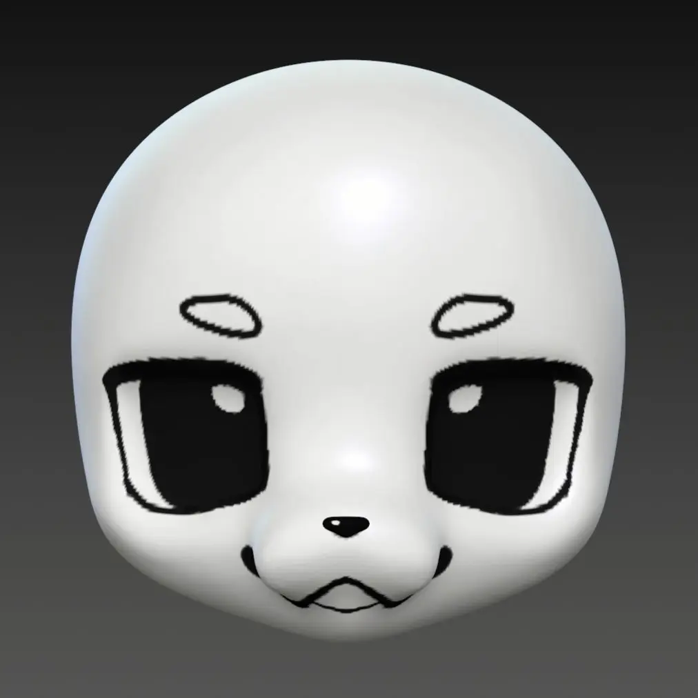 3D Printed Fursuit Head Base Universal Short Snouted Feline Canine Animal Suit Skull Kemono Skull DIY Cosplay Mask
