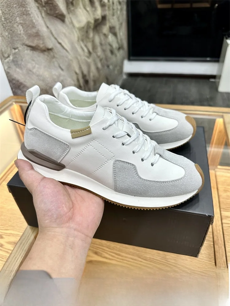 

Golf Series Vintage Genuine Leather Spor Casual oes for Men Anti-Velvet Leather Upaded Version of the Classic Movie Cha...