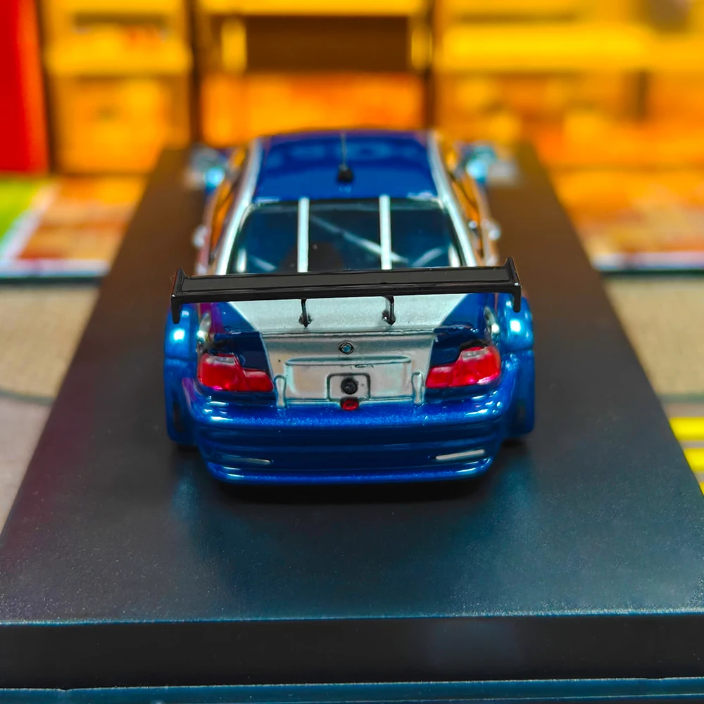MJ 1:64 E46 M3 GTR 다이캐스트 디오라마 자동차 모델 컬렉션 미니어처 장난감