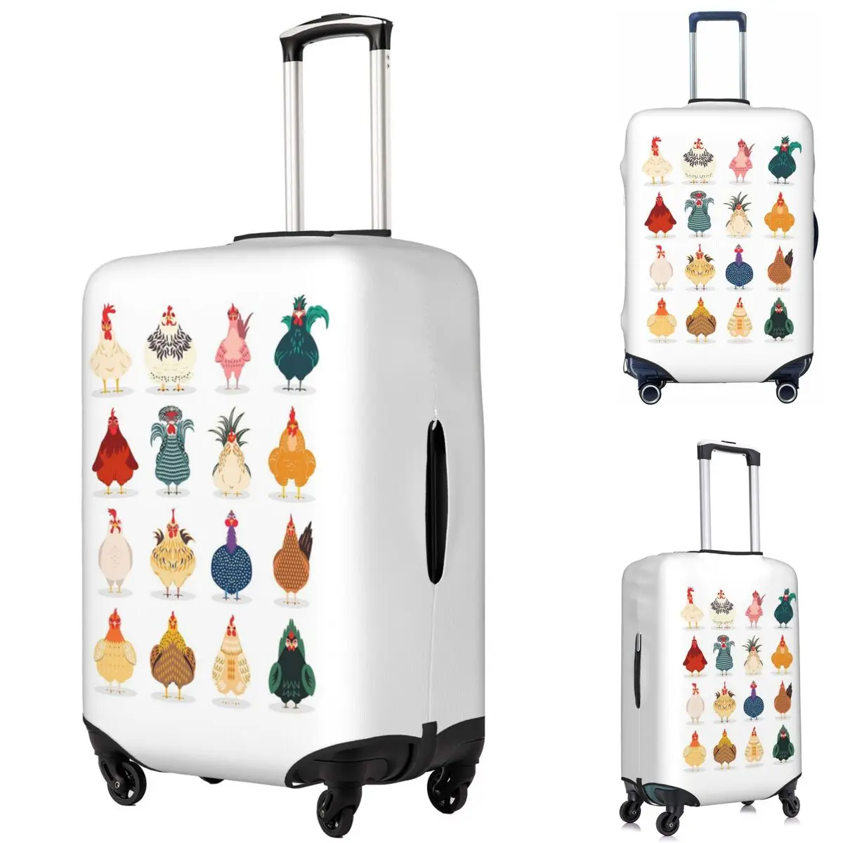 Capa de proteção elástica para mala de frango, capa protetora de bagagem de viagem para 18-32 polegadas