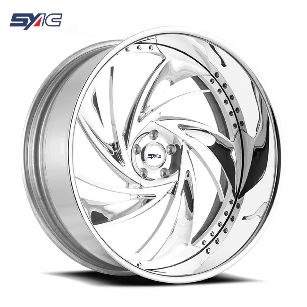 SYAC 2-piece Factory Customization High Security Aluminium Alloy 18-24 Inch Forged Hub/wheel/rim