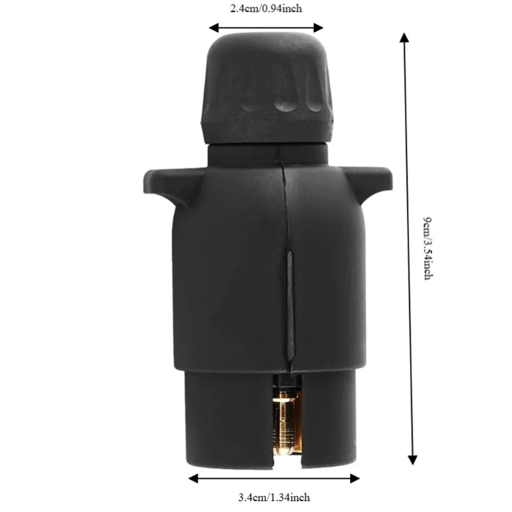 ABS+Brass Electric Trailer Plug 7-Pin / 7-Way / 7-Pole 12V Wiring Connector Adapter Waterproof Universal