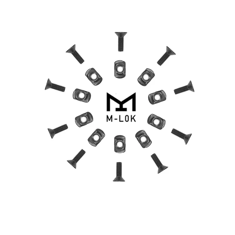 Vis et écrous de remplacement M-LOK, 10 pièces, pour Sections de Rail M4 MLOK, accessoires pour pistolet jouet