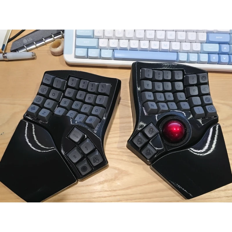 

Charybdis MK2 Split Ergonomic Trackball Mechanical Keyboard QMK/ZMK Programmable Dual Mode Custom Gaming Keyboard with Trackball