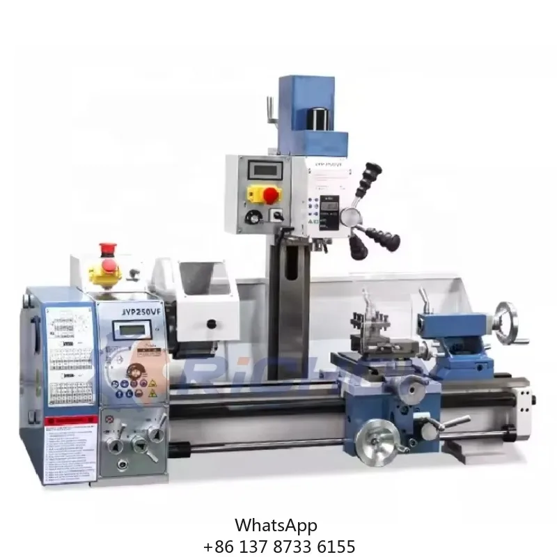 JYP250VF torno combinado Universal torneado corte perforación fresado Manual Mini Torno Mini torno de Metal y fresadora