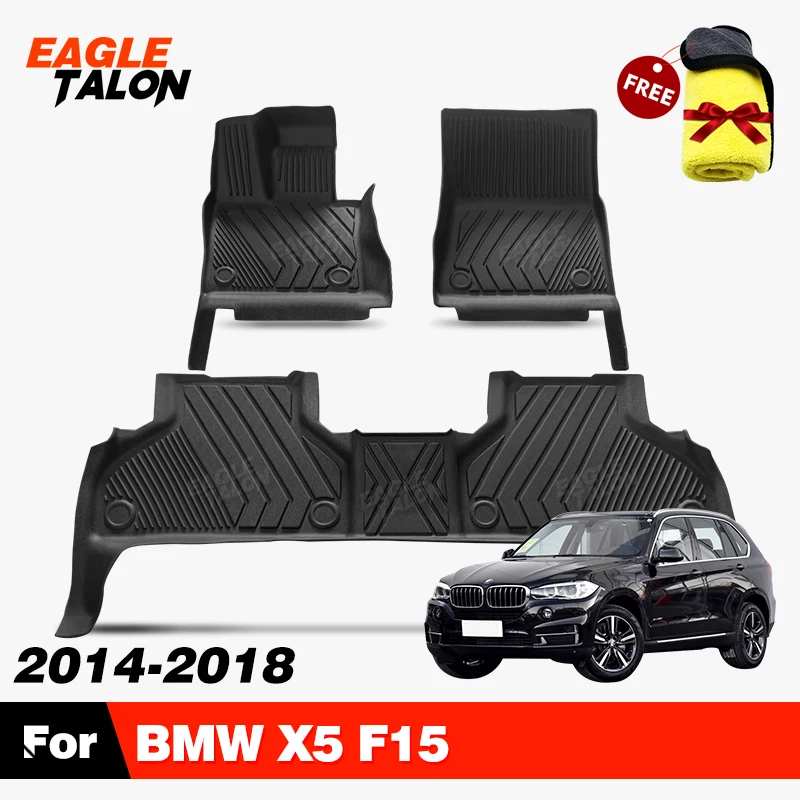 Custom TPE Car Floor Mat For BMW X5 F15 2014-2018 17 16 15 Full Set Carpet Cover Non-slip Interior Protector Accessories parts