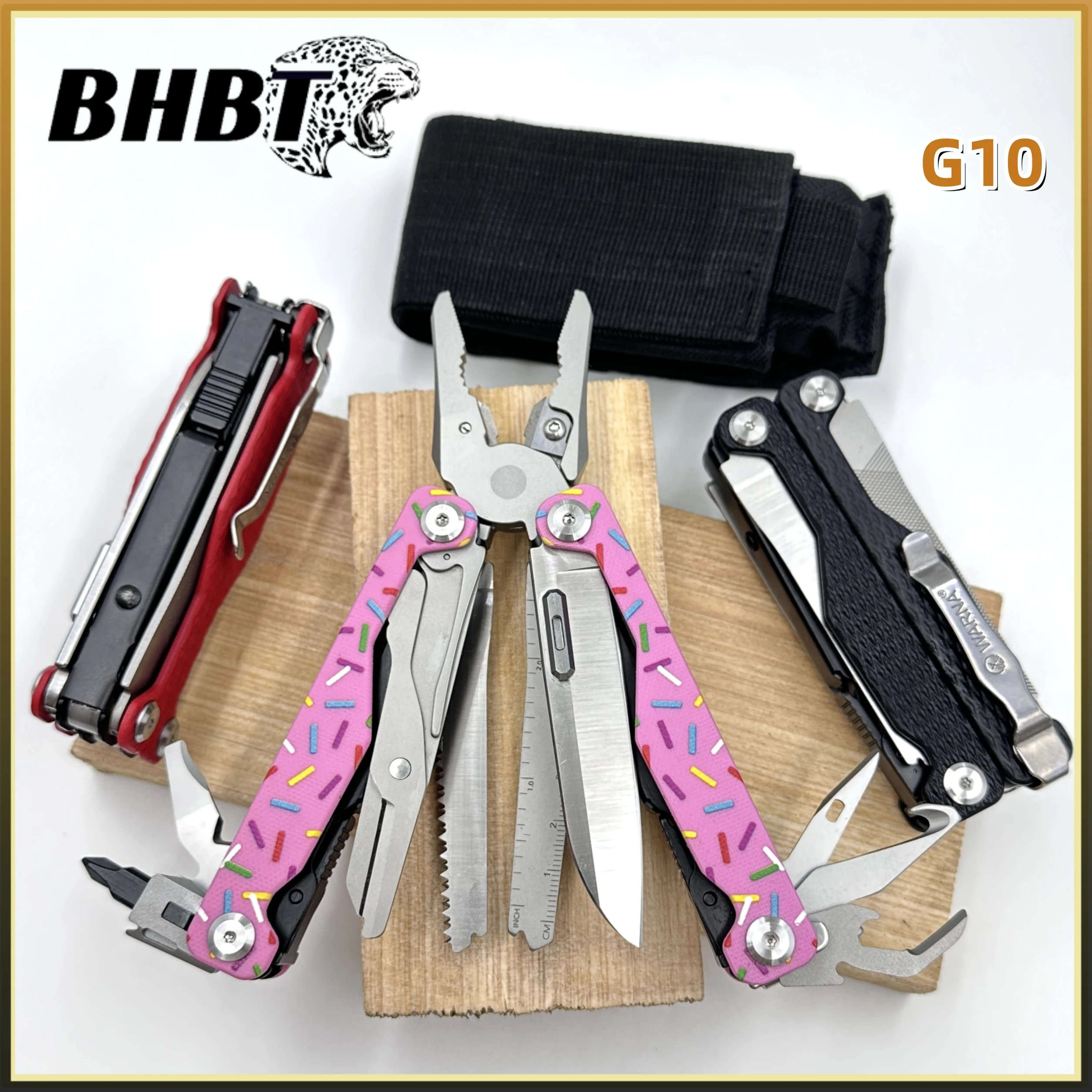 BHBT G10 Folding Multitool Pliers Multi-functional Combination Tool Pliers Folding Scissors EDC Outdoor Equipment Swiss