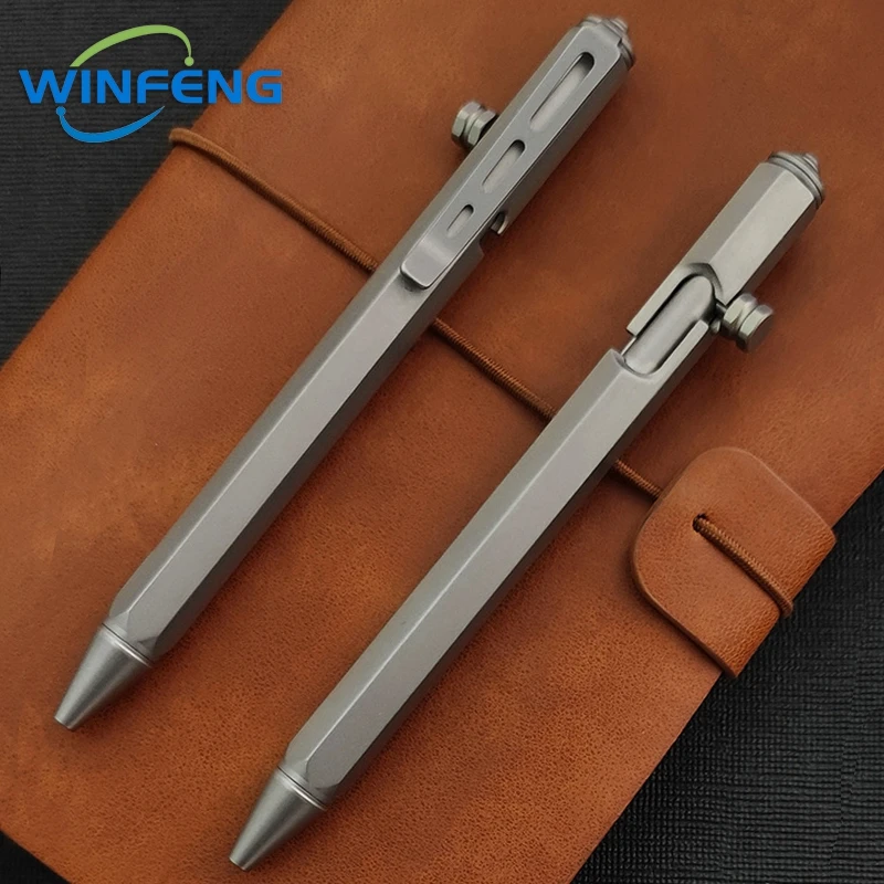 Multipurpose Titanium Alloy Tactical Pen Emergency Glass Breaker Self Defense Weapon for Men Women Outdoor Camping Survival Kit