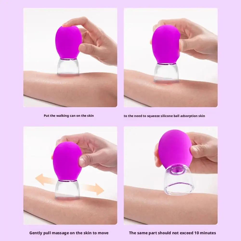 Facial Slide Cupping Device Silicone For Massage Scraping Cupping Face Lifting Beauty Vacuum Massage Cupping 1pcs