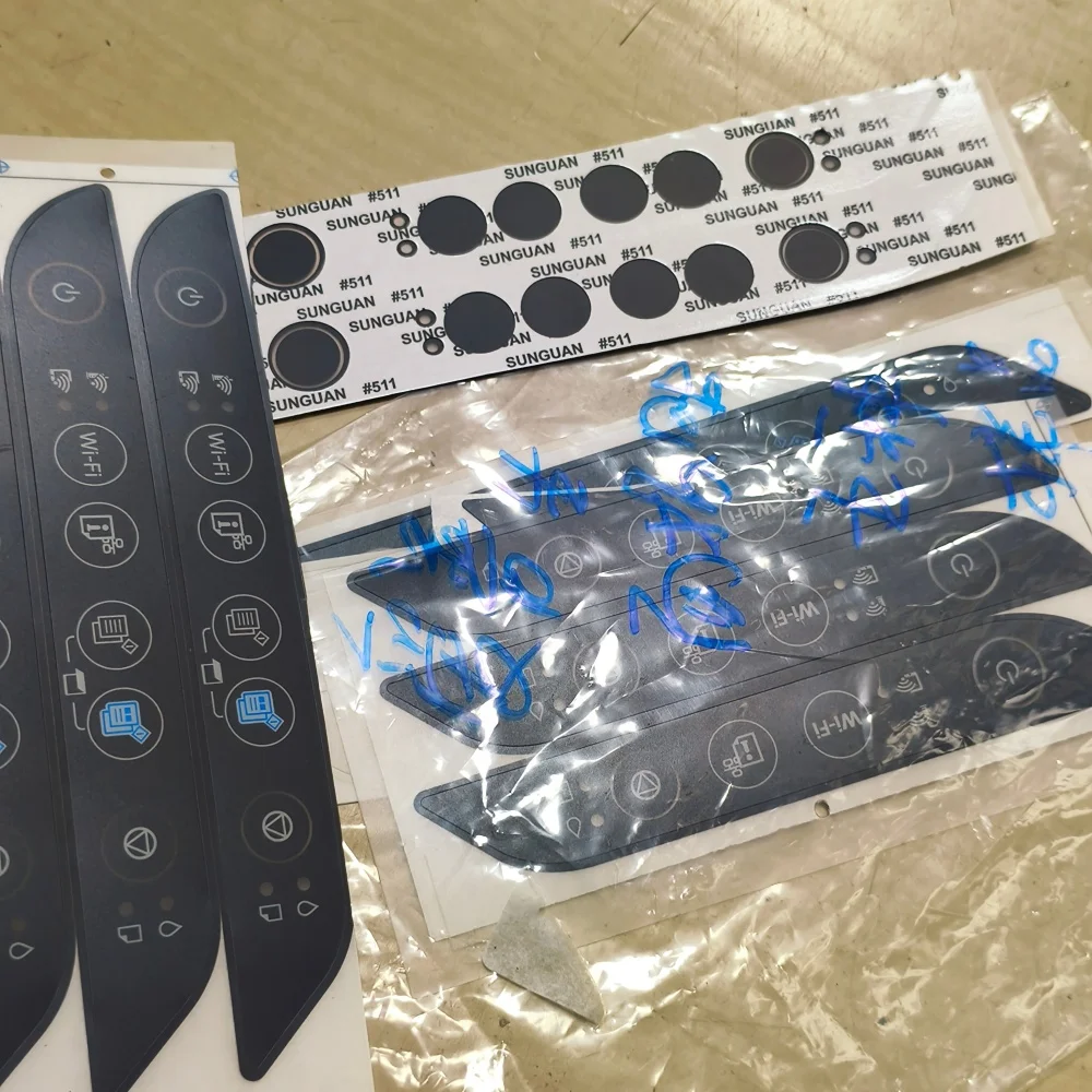 

1 шт., совместимые новые наклейки на кнопки для Epson L1110 L3210 L3150 L3250 L3110 L3110 L3100, наклейка на кнопку панели