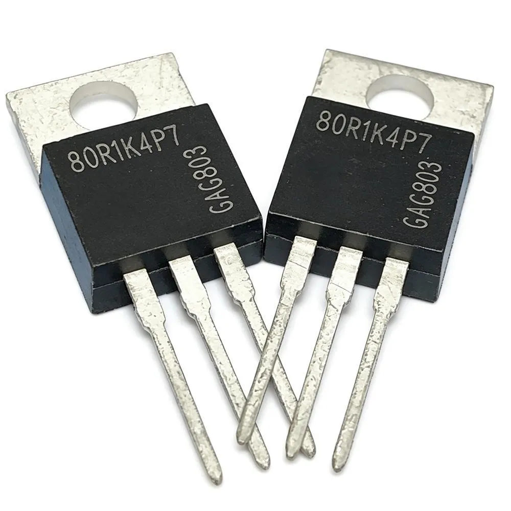 5PCS IXTP44P15T 80R1K4P7 IPP80R1K4P7 BUJ105A IXYP20N65C3D1 FDP2710F FS20UM-5 TO-220