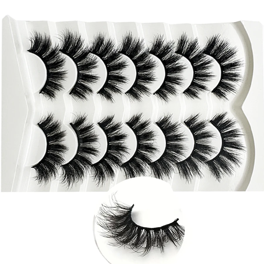 Störerischer 'Unordentlicher Wind' |   7-Paar Cross-Cross Falsche Wimpern Set, Interpretation der 8D Biomimetischen Balance zwischen Übertriebener Schwung und Ausgefallener Formgebung