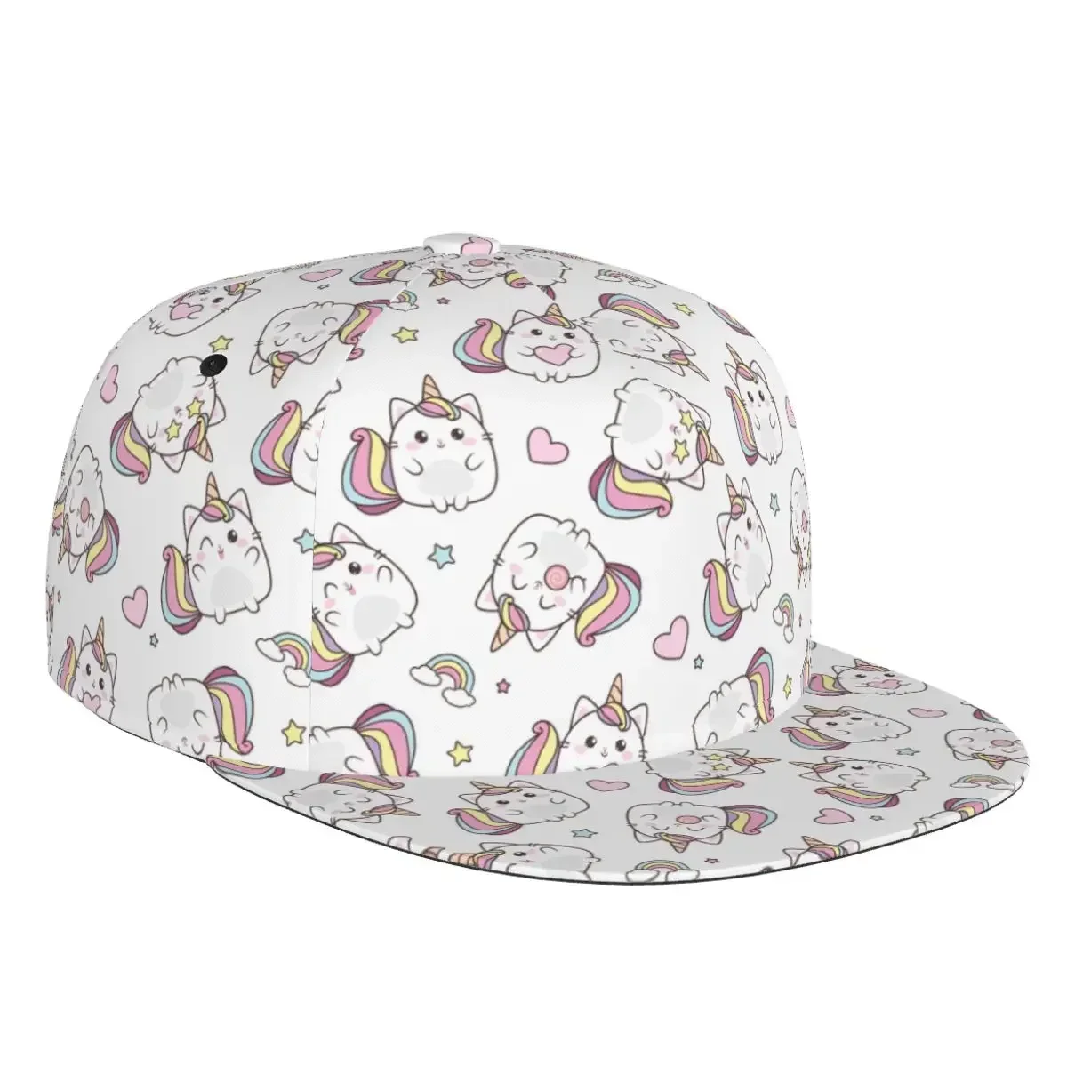 White Unicorns 3D Print Baseball Cap Casual Sun Hat Elegant Ethnic Style Fashion Stage Hip Hop Women Men