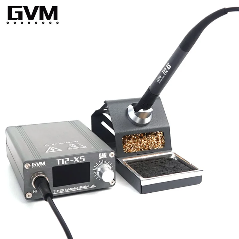 SUNSHINE GVM T12-XS intelligent Welding Table 110V/220V universal LCD Display For JBC Handle Phone Repair Soldering Station Tool